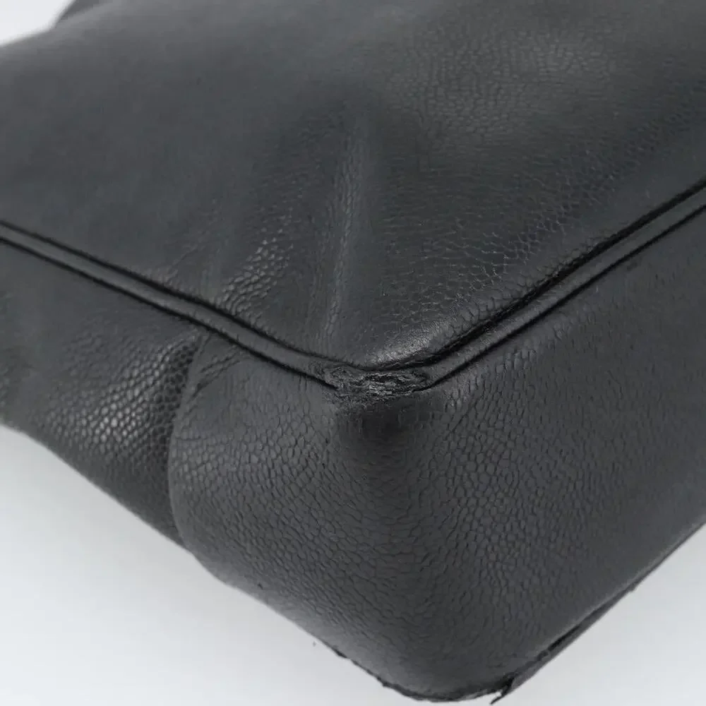 Chanel Caviar CC Logo Tote Black